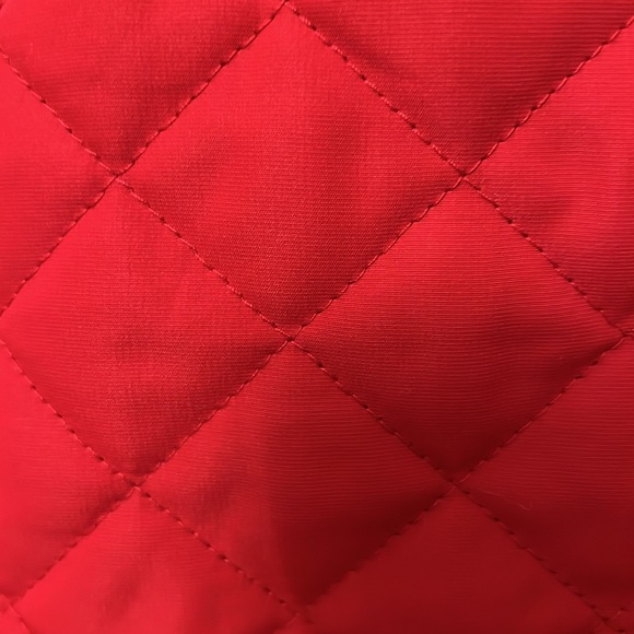 Red Faux Fur Collar Vest by I. N. Studio. REMOVABLE collar—Two Vests in One! - Picture 12 of 16